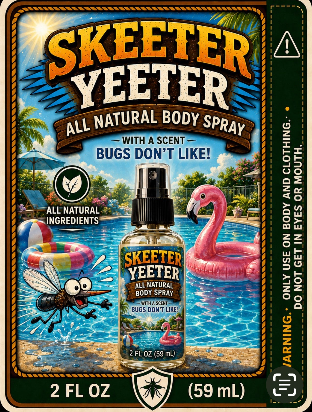 🦩 Poolside Paradise Skeeter Yeeter Body Spray 2 oz.